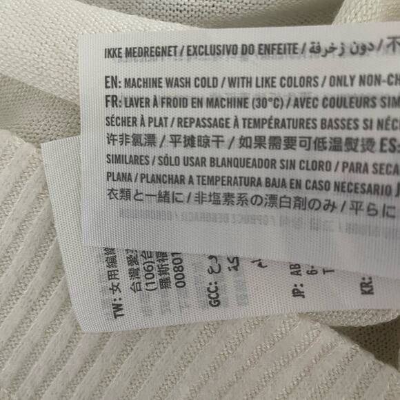 Y2K Abercrombie & Fitch Women Loungewear Top Ivory M Sequins Graphic Soft Preppy - Picture 8 of 9